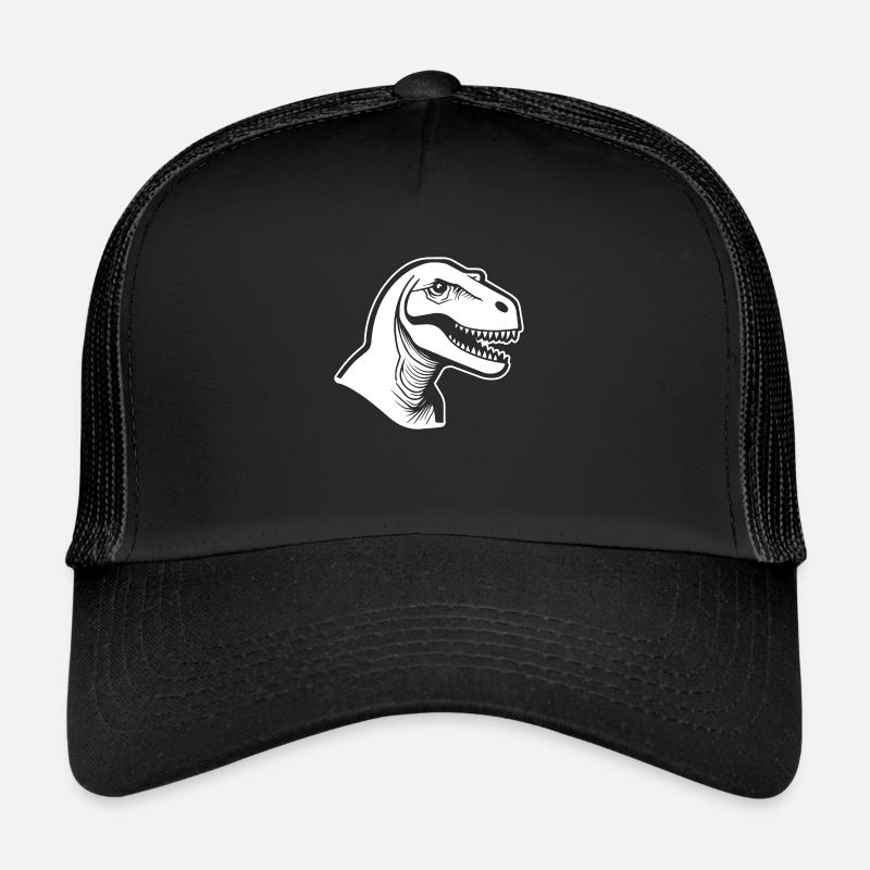 Dino Dinosaur Dinosaurs Paleontology - Trucker Cap - black/black