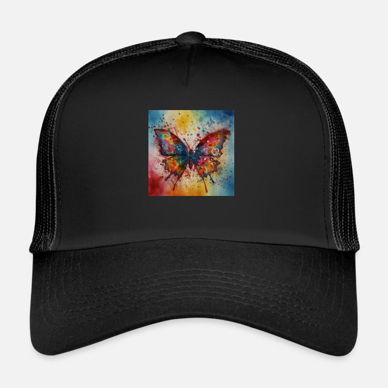 Colourful Butterfy Art Trucker Cap