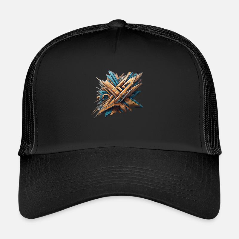 Cooles verrücktes Graffiti Design Trucker Cap