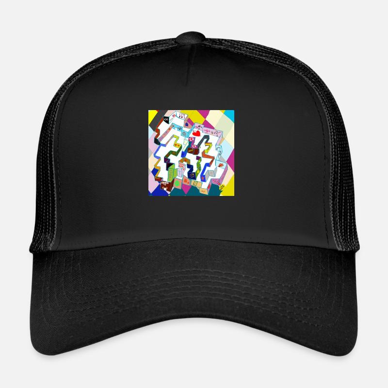 Ancien labyrinthe multicolore v4.00 Casquette trucker 