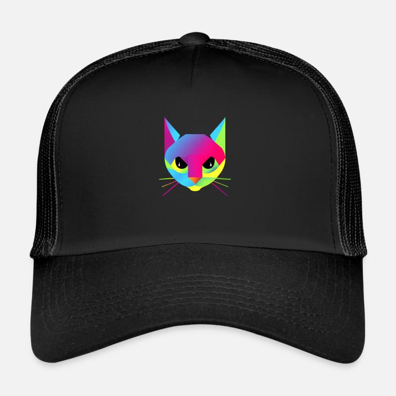 Trippy cat three Trucker Cap