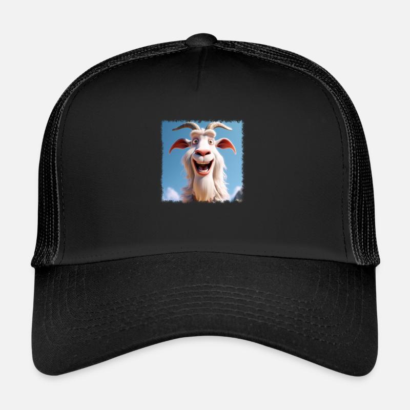Coole Ziege - Trucker Cap - Schwarz/Schwarz