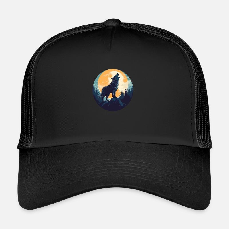 Loup - Casquette trucker  - noir/noir