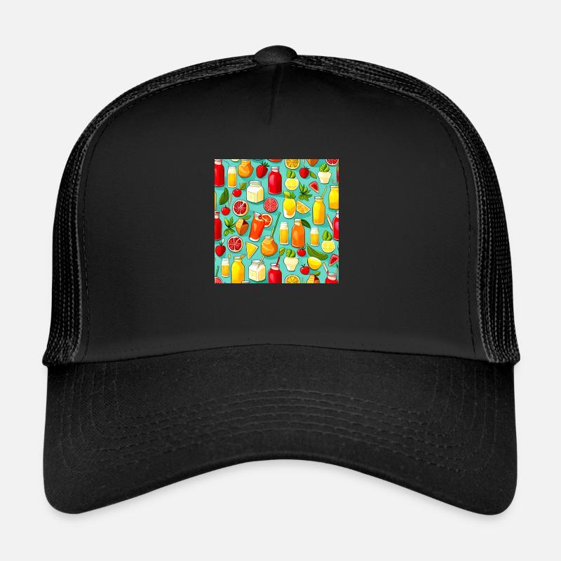 Yummy Summer Lemonade Pattern Trucker Cap