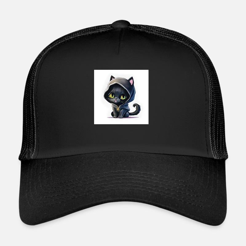Kleine süße schwarze Katze. Trucker Cap