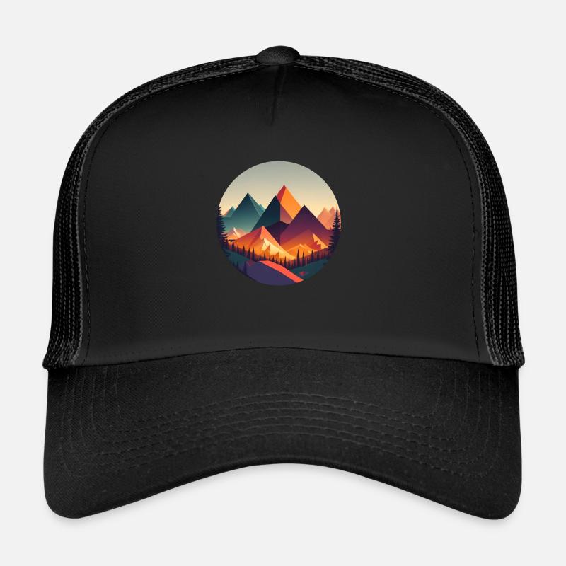 Paysage géométrique Casquette trucker 