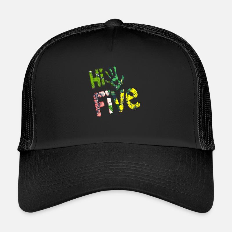 High Five Style Cool Hand Joke Saying Hit Trend Trucker Cap