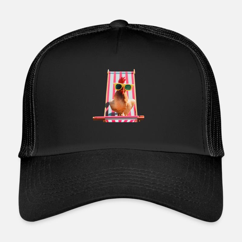 Huhn, Sommer Sonne Ferienzeit Trucker Cap