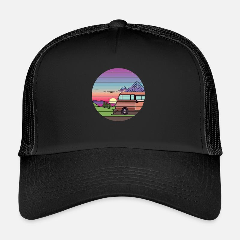 Caravane Camping Cadeau Camp Camping Camper Casquette trucker 