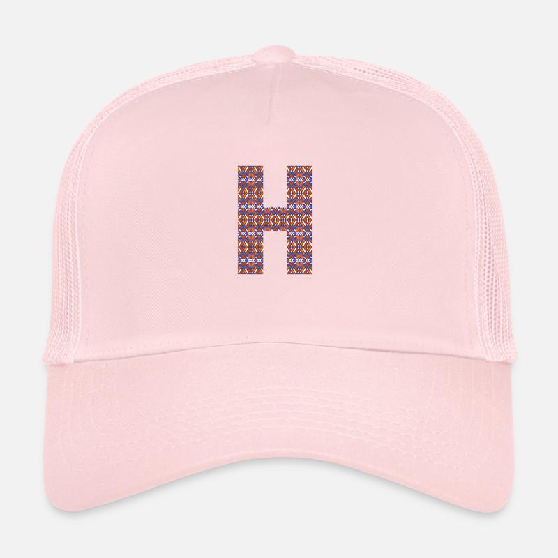 Monogram Letter H- geometric pattern Trucker Cap