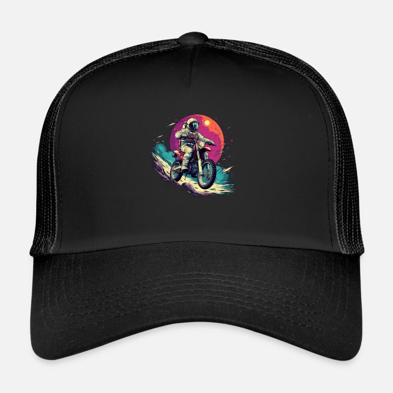 Moto-Cross Astronaut - Trucker Cap - Schwarz/Schwarz