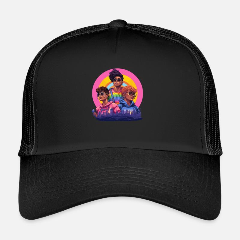 Pride Love - Trucker Cap - Schwarz/Schwarz