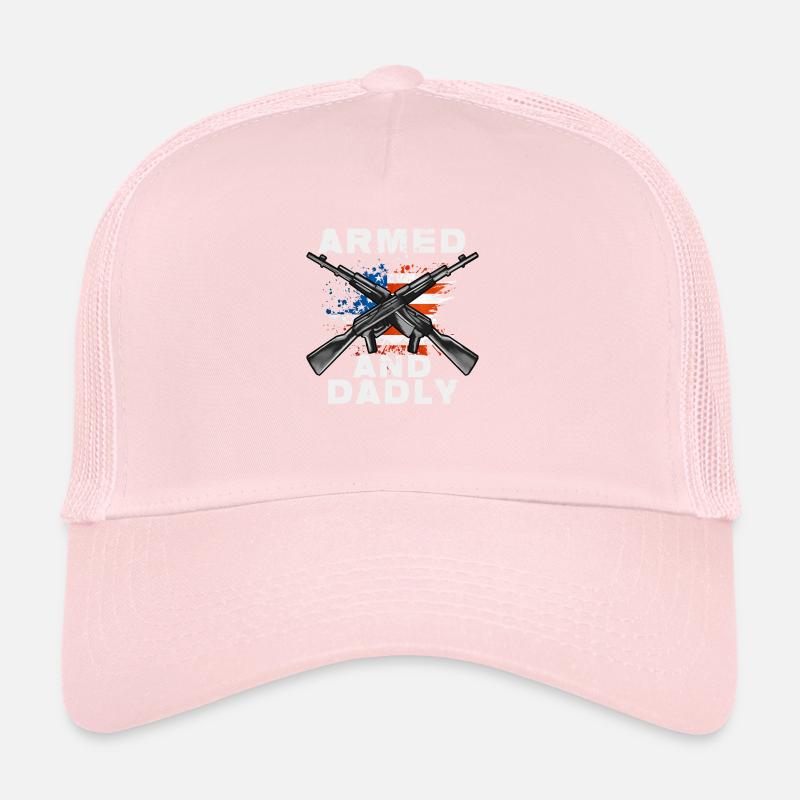 Bewaffnet und väterlich Lustige väterliche Väter Trucker Cap