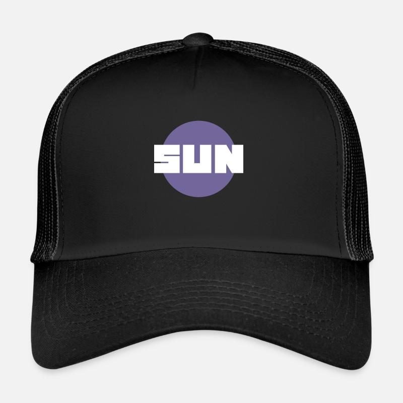 SUN (Midnight Design) - Trucker Cap - Schwarz/Schwarz
