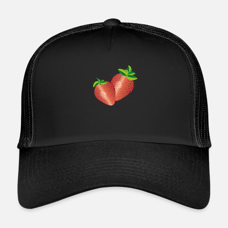 Strawberry - Trucker Cap - black/black