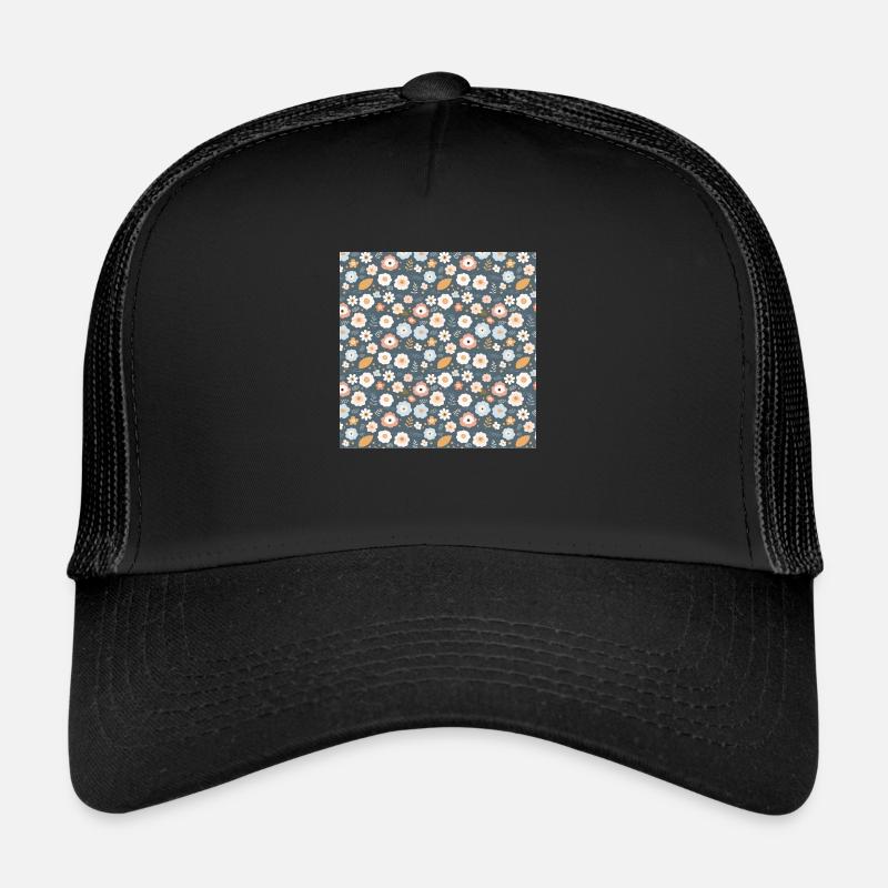 Blumen Nahtloses Muster Blumen Glückliche Blütenkunst Trucker Cap