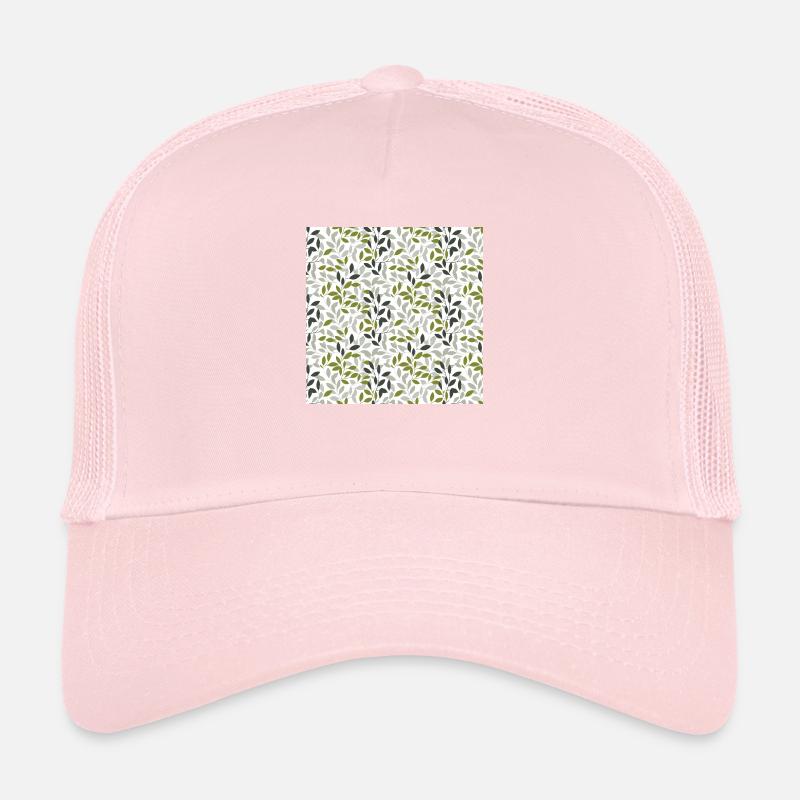 Leaves Seamless Pattern Leaf Foliage Nature Print Trucker Cap