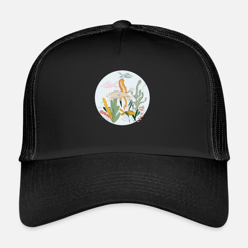 Meerestiere - Trucker Cap - Schwarz/Schwarz