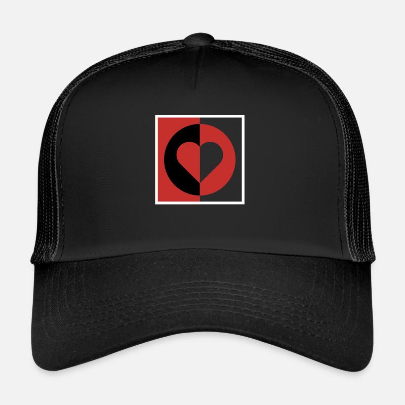 Fata Morgana des Herzens - Trucker Cap - Schwarz/Schwarz