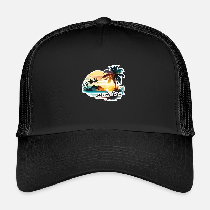 sunrise - Trucker Cap - Schwarz/Schwarz