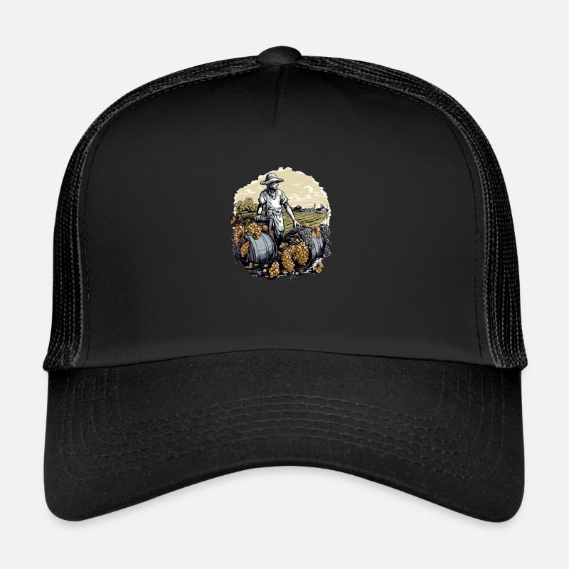 Les vendanges à l'ancienne Casquette trucker 
