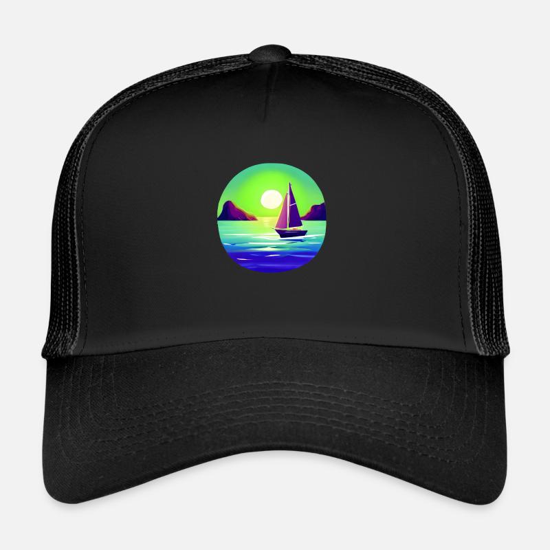 Sailing Sailboat Sailing Sailing Sailing Ship Trucker Cap