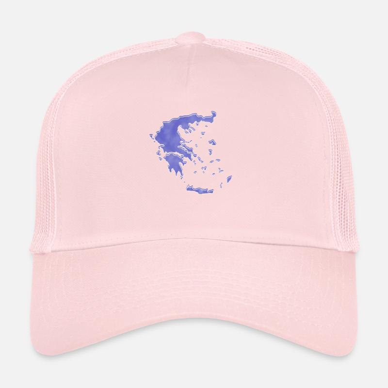 "Map", Boho Line Art Design, Serie "Greece" Trucker Cap