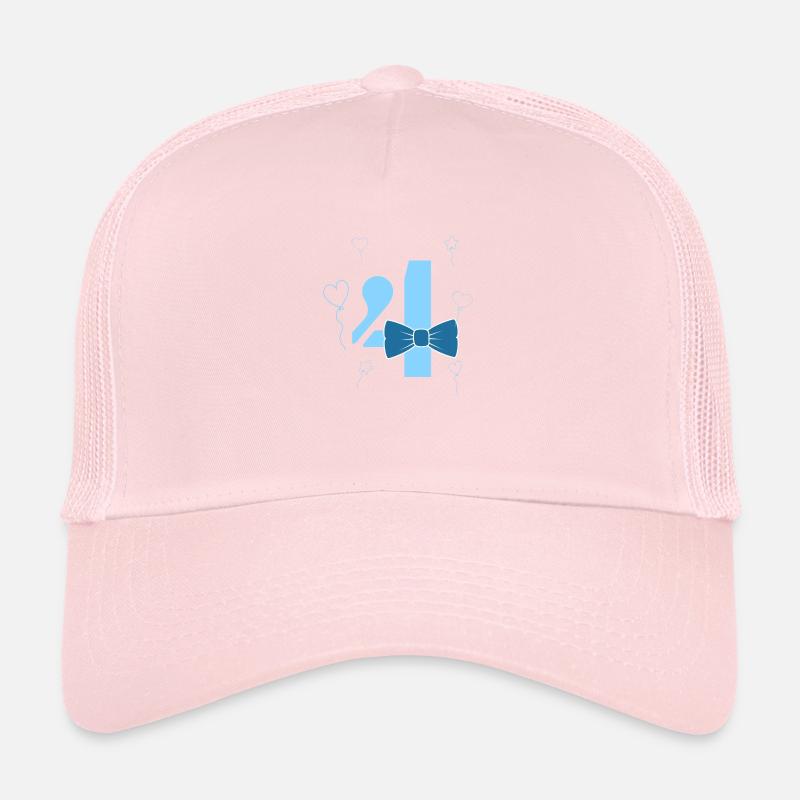 4th birthday boy Trucker Cap
