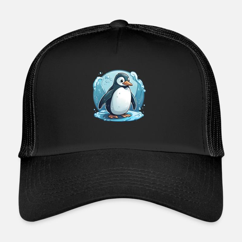 Funny penguin braving the cold Trucker Cap