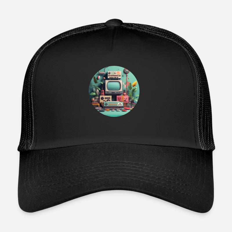 Gaming Nostalgie - Trendiges Motiv Trucker Cap