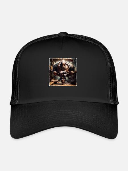 Geekhead-Pirate - Trucker Cap - black/black - Front