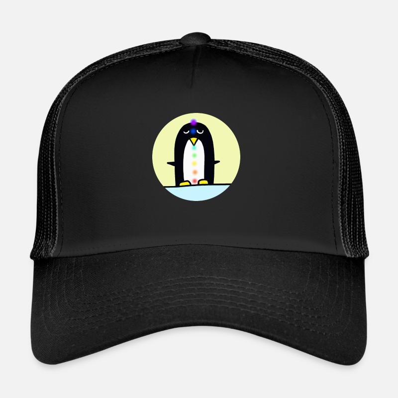 spiritual penguin - Trucker Cap - black/black