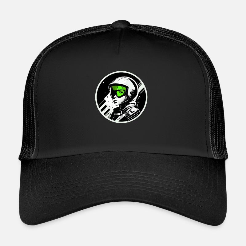 Austronaut logo stamp - Trucker Cap - black/black