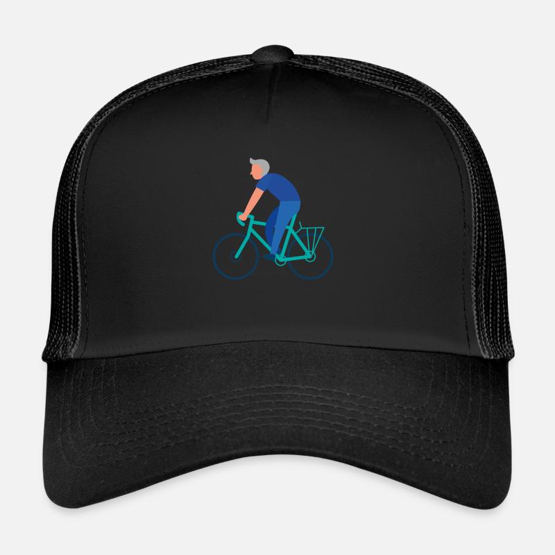 Blue Biker - Casquette trucker  - noir/noir