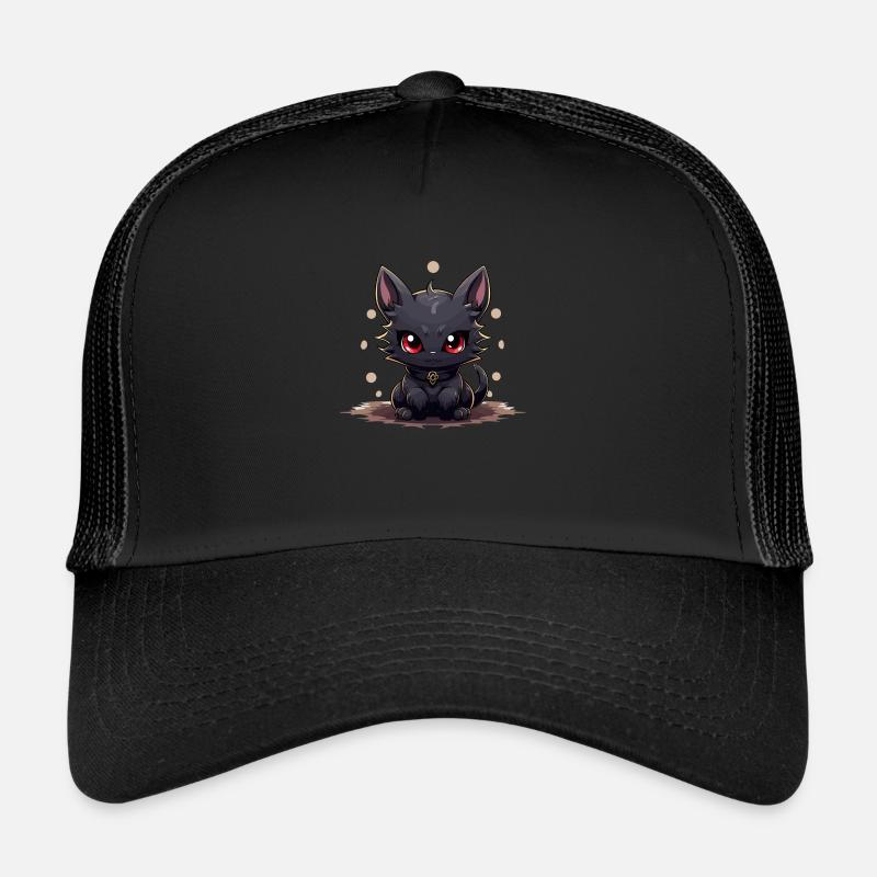 Mystical Black Cat Trucker Cap