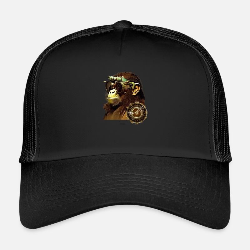 Zeitreisender - Trucker Cap - Schwarz/Schwarz
