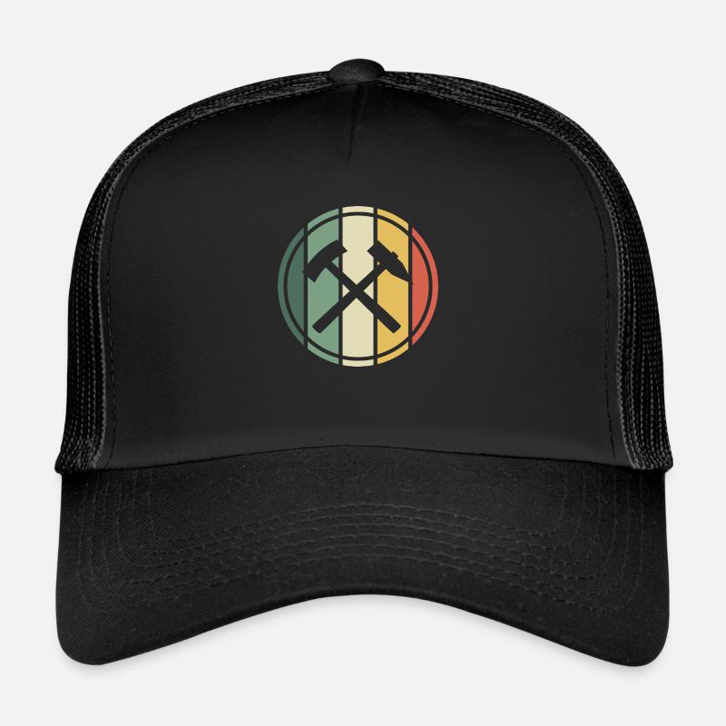 Erzgebirge Bergbau - Trucker Cap - Schwarz/Schwarz