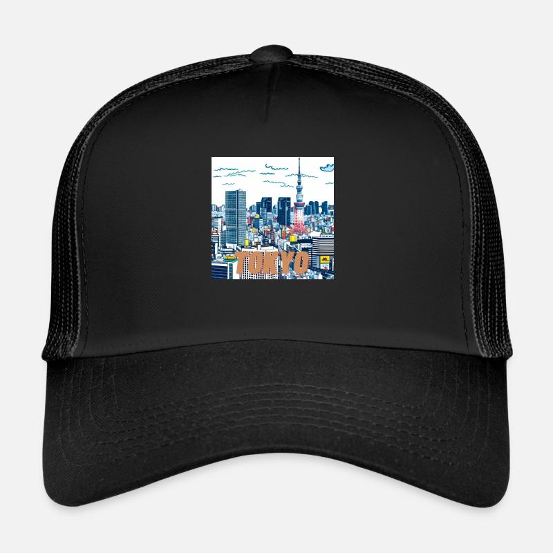 Tokio - Trucker Cap - Schwarz/Schwarz