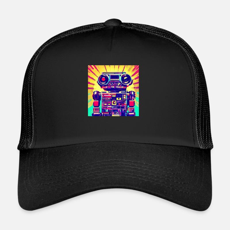 Pop Art Style Robot à partir d’un système stéréo Casquette trucker 
