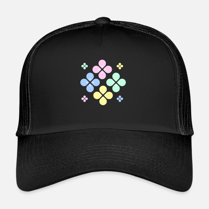 Pastellfarbene Blume Trucker Cap