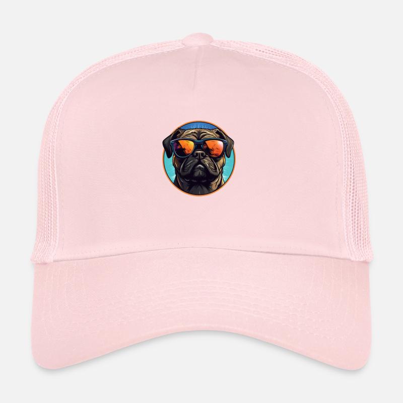 Chien carlin Casquette trucker 