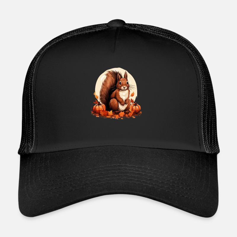 Eichhörnchen - Trucker Cap - Schwarz/Schwarz