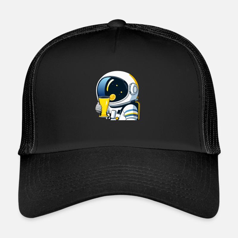 astronaut drinks lemon tea Trucker Cap