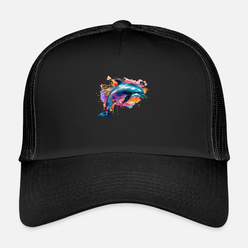 Delfin im bunten Meer Trucker Cap