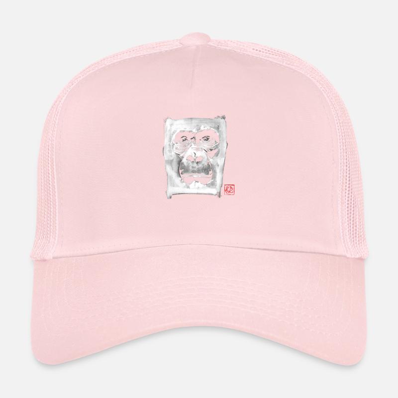 gorilla white in black Casquette trucker 