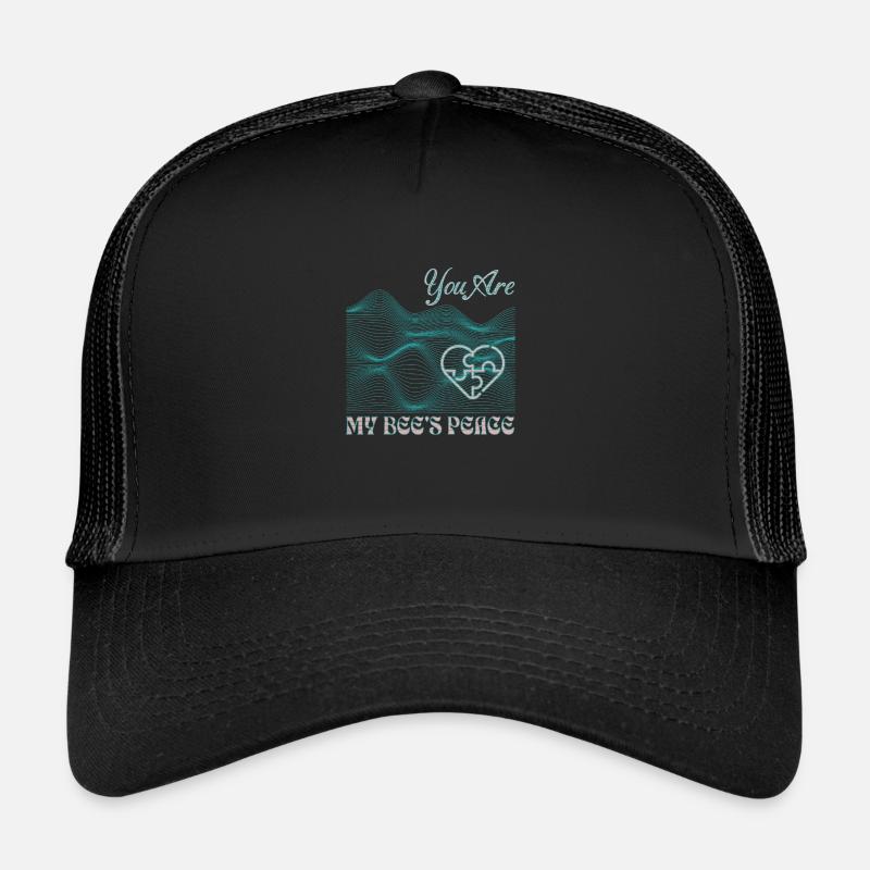 Bienenfrieden - Trucker Cap - Schwarz/Schwarz