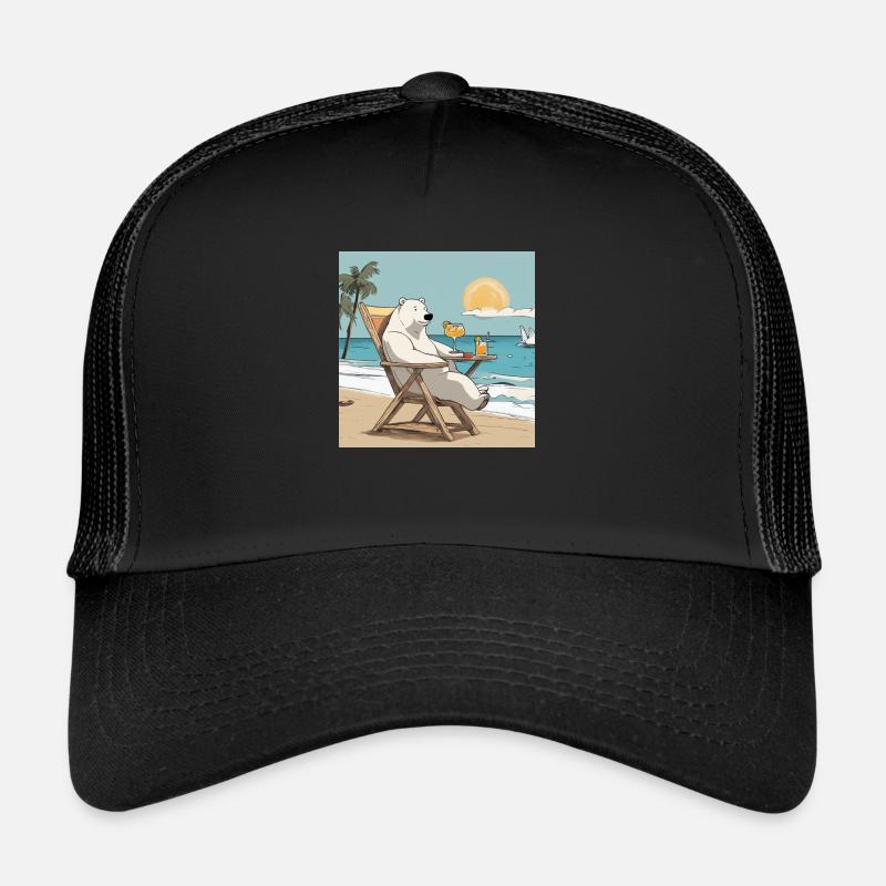 Eisbär bei Sonnenuntergang Trucker Cap