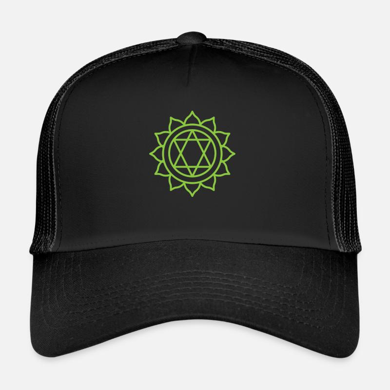 GESUNDHEIT & LANGLEBIGKEIT | 4. Anahata oder Herzchakra - Trucker Cap - Schwarz/Schwarz