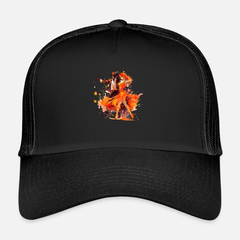 Le tango est une forme de danse passionnée - Casquette trucker - noir/noir
