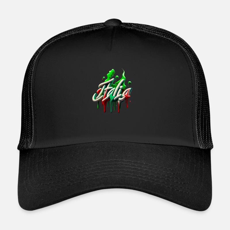 Italia-Style - Trucker Cap - Schwarz/Schwarz